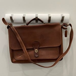 Vintage Coach Metropolitan Briefcase British Tan Leather 1970s